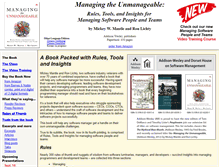 Tablet Screenshot of managingtheunmanageable.net